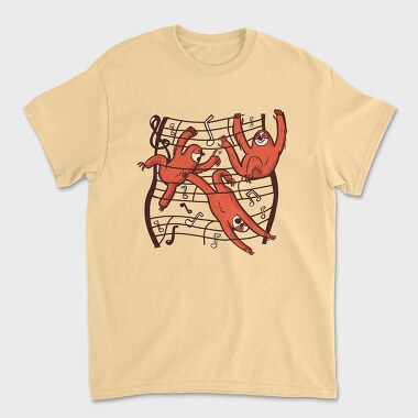 Sheetmusic Sloths, Unisex Men's T-Shirt