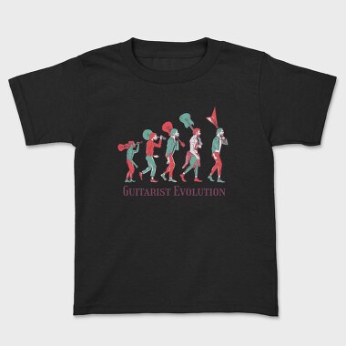Guitarist Evolution, Kids' T-Shirt