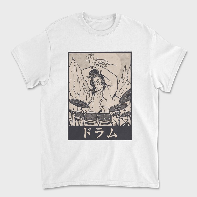 Samurai Drummer, Unisex Men's T-Shirt