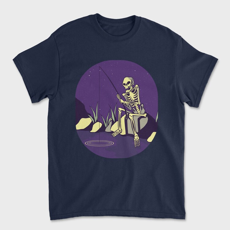 Fishing Skull, Унисекс Мъжка Тениска