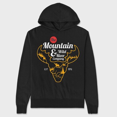 Moose, Unisex Men's Hoodie