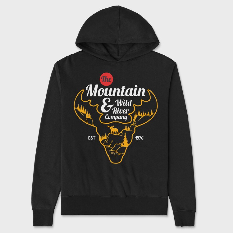 Moose, Unisex Men's Hoodie