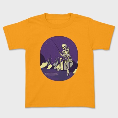 Kids' T-Shirt, Fishing Skull