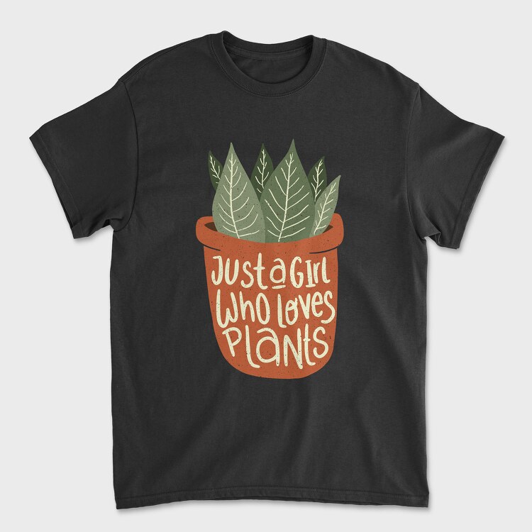 Girl Who Loves Plants, Unisex Men's T-Shirt