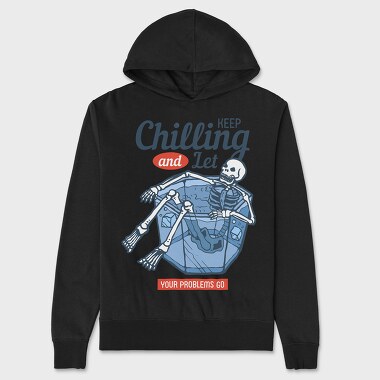 Chilling Skull, Unisex Men's Hoodie