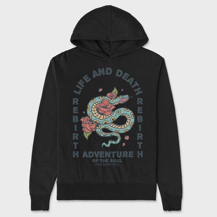 Life and Death, Unisex Men's Hoodie