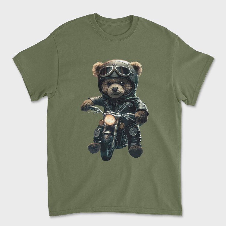 Biker Teddy Bear, Unisex Men's T-Shirt