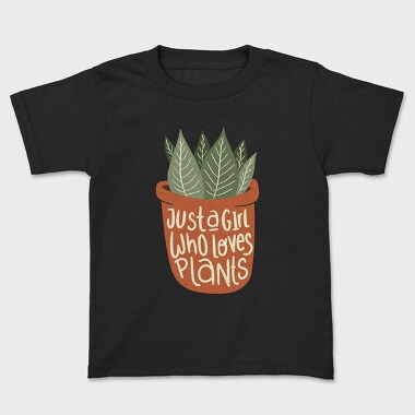 Girl Who Loves Plants, Kids' T-Shirt