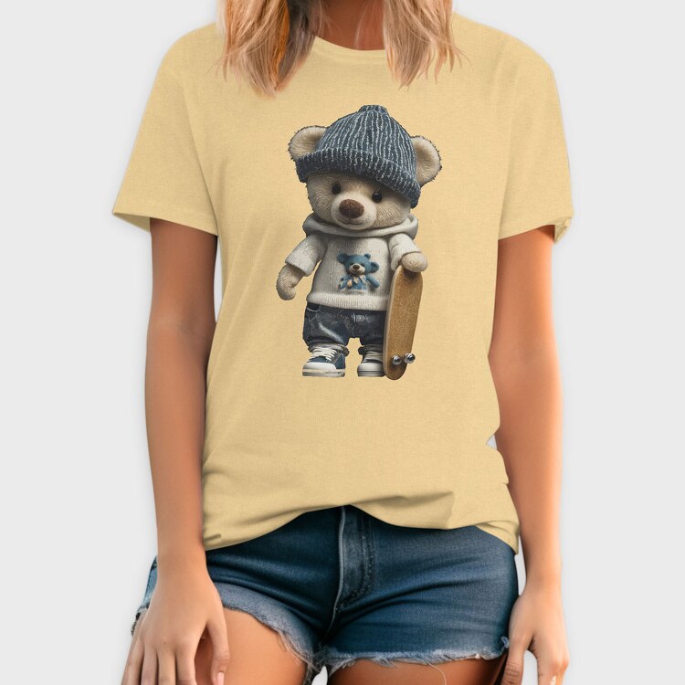 Skate Teddy Bear, Унисекс Мъжка Тениска