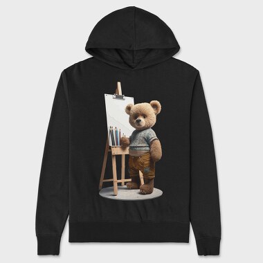 Artist Teddy, Unisex Men's Hoodie