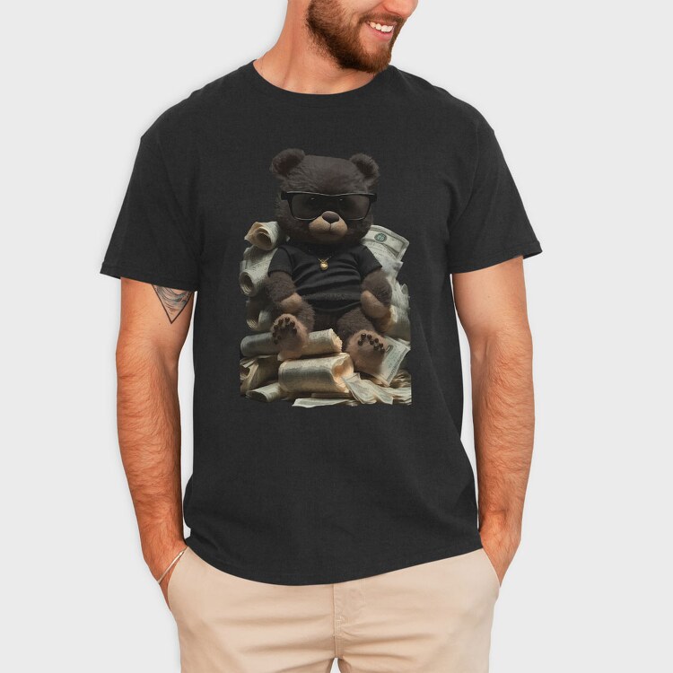 Teddy Bear Money, Унисекс Мъжка Тениска