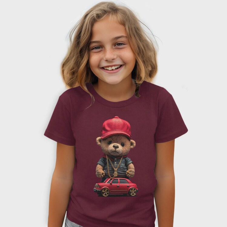 Car Teddy Bear, Kids' T-Shirt