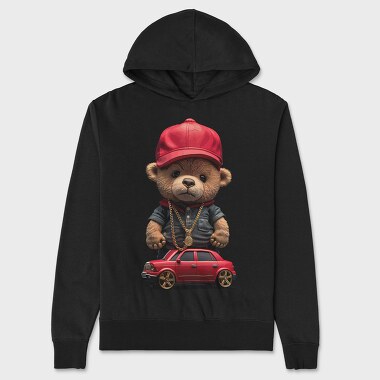 Car Teddy Bear, Unisex Men's Hoodie