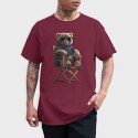Teddy Bear on Chair, Unisex Men's T-Shirt