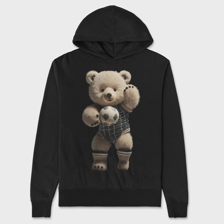 Football Teddy, Unisex Men's Hoodie
