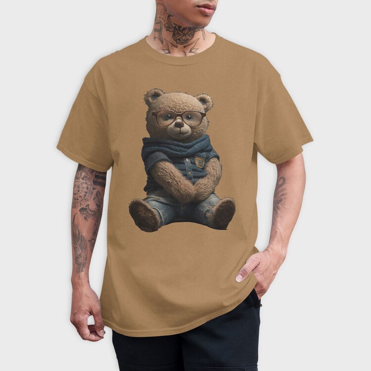 Teddy Glasses, Unisex Men's T-Shirt