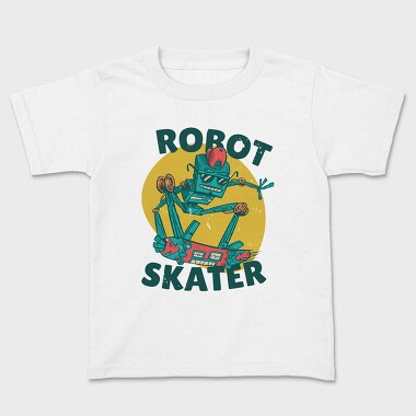 Robot Skater, Kids' T-Shirt