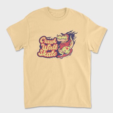 Skating Dino, Unisex Men's T-Shirt