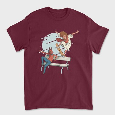 Jesus Devil Skate, Unisex Men's T-Shirt