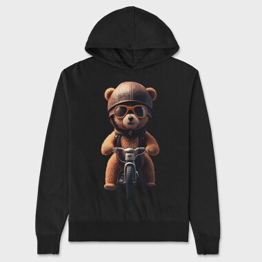 Teddy Bear Bike, Unisex Men's Hoodie