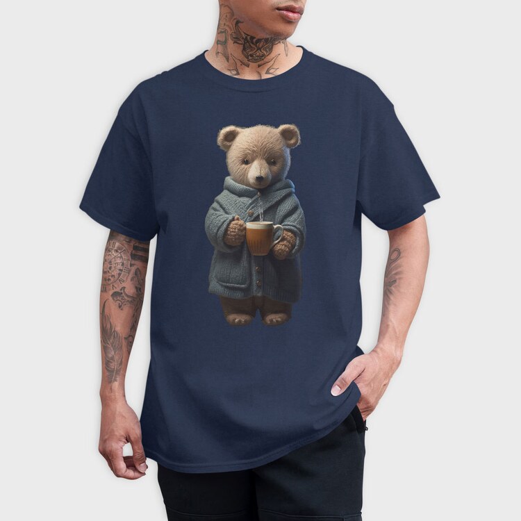 Teddy Morning Coffee, Unisex Men's T-Shirt