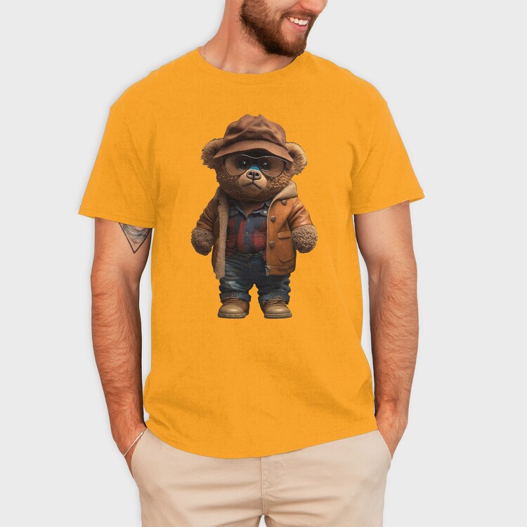 Vintage Teddy Bear, Унисекс Мъжка Тениска