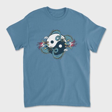 Unisex Men's T-Shirt, Dragon Ying Yang