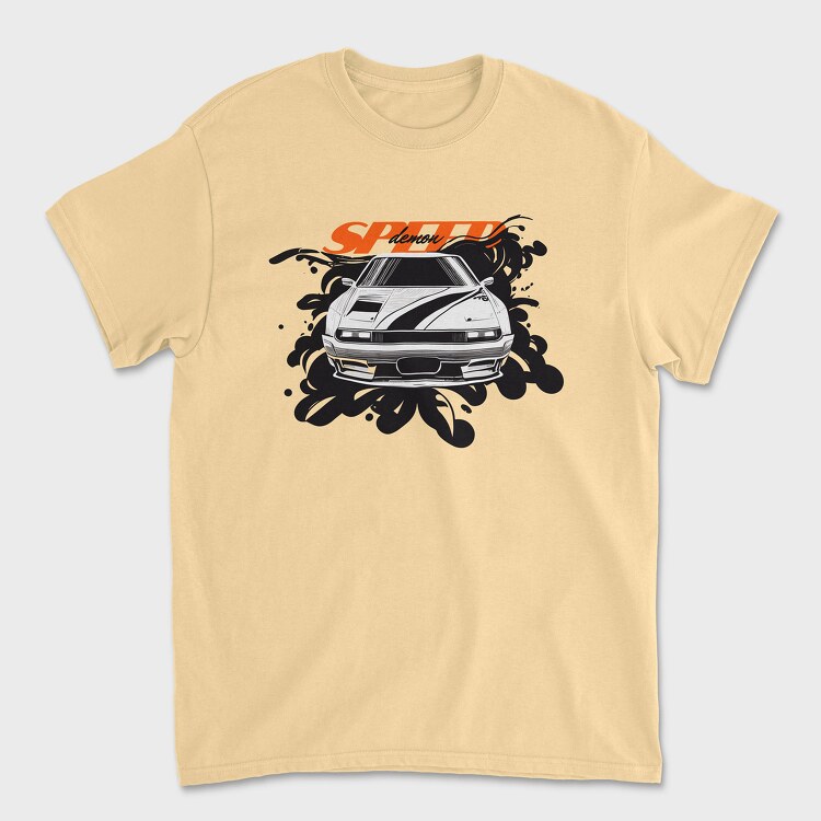 Futuristic Car Front Perspective Speed Demon, Unisex Men's T-Shirt