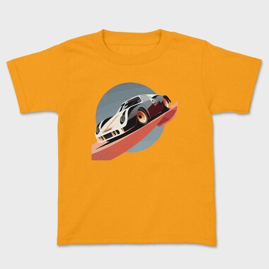 Geometric Forms and Formula Racing Car in Bauhaus, Kids' T-Shirt