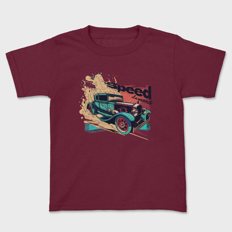 Hot Rodsing Dust Speed Demons, Kids' T-Shirt