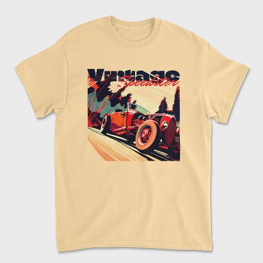 Hotroad Car Vintage Phrase Vintage Speedster, Unisex Men's T-Shirt