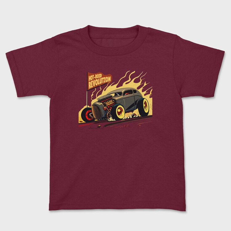 Hotroad Revolution Car Comic, Kids' T-Shirt