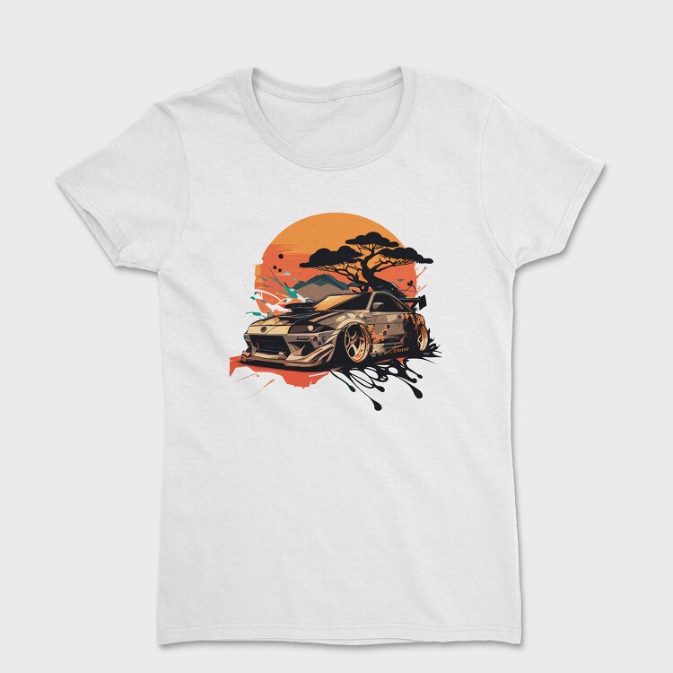 Japanese Car Customization Mountainscape, Women's T-Shirt