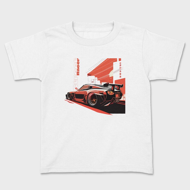 Japanese Sports Car Street Racer Sunset Drive Japan, Детска Тениска