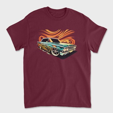 Унисекс Мъжка Тениска, Luxury Rims Custom Lowrider Car