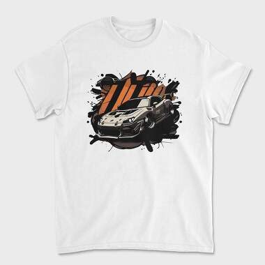 Unisex Men's T-Shirt, Luxury Sports Car Shadow