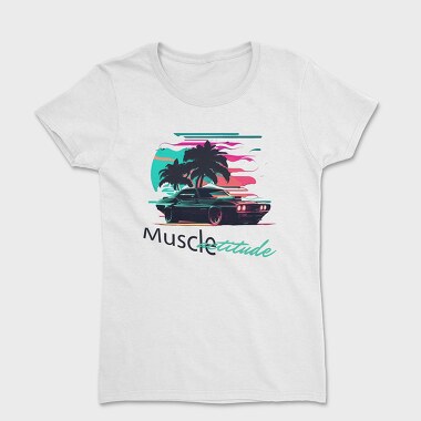 Muscle Attitude Car Vaporwave, Women's T-Shirt
