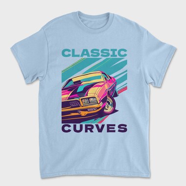 Muscle Car Pop Classic Curves, Unisex Men's T-Shirt
