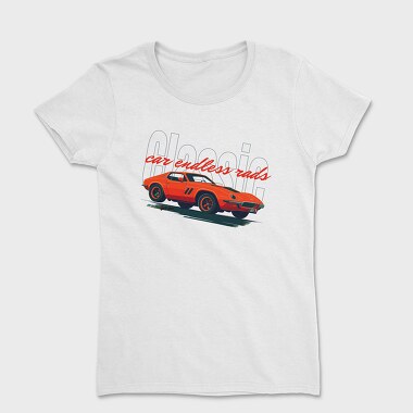 Muscle Classic Vintage Car Flat, Women's T-Shirt