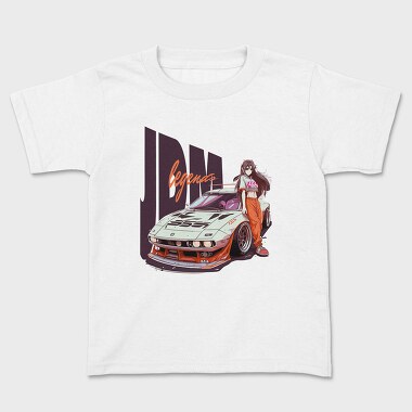 Kids' T-Shirt, Personalized Car Girl Sleeve