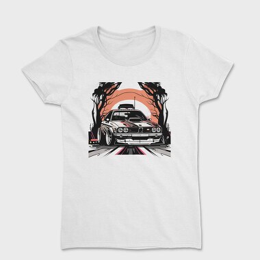 Personalized Classic Car Dead Trees Sunset, Women's T-Shirt