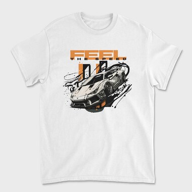 Race Car Shapes Feel the Speed, Unisex Men's T-Shirt