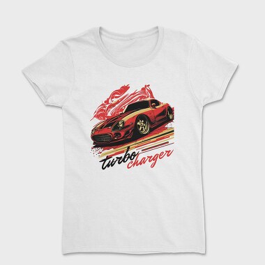 Red Sports Car Turbo Charger, Women's T-Shirt