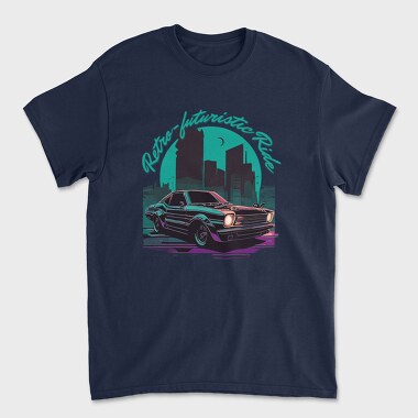 Retro Futuristic Ride Iconic Japanese Car Vaporwave, Унисекс Мъжка Тениска