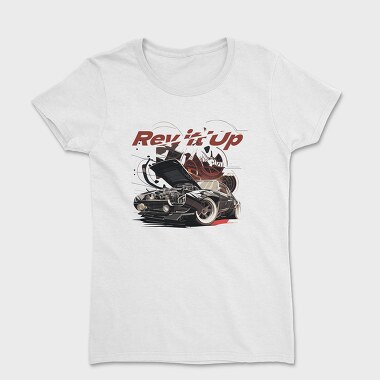 Rev It Up Sports Car Revving Engine Line, Women's T-Shirt