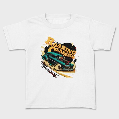 Roaring Classics Hotroad Car Comic, Kids' T-Shirt