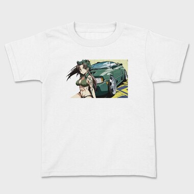 Sports Car Girl Anime, Kids' T-Shirt