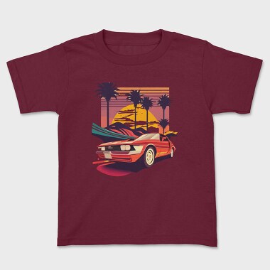 Kids' T-Shirt, Vintage Convertible Car