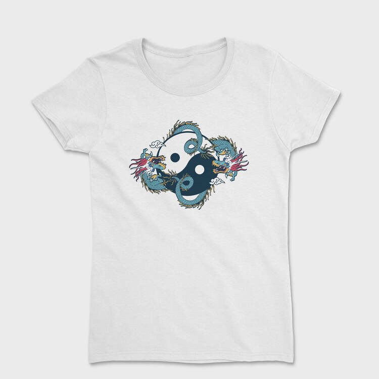 Dragon Ying Yang, Women's T-Shirt