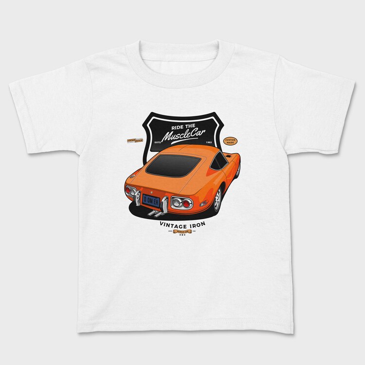 Toyota 2000GT rear, Kids' T-Shirt